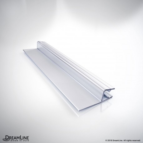 DreamLine 309B3-10, Clear Bottom Sweep Vinyl (pre-cut), 23 7/8 in. Length, for 3/8 in. (10 mm.) Glass Shower Door