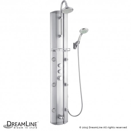 DreamLine Hydrotherapy Shower Panel with Shower Accessory Holder