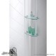 SlimLine 36 - 42 in. x 36 - 42 in. Neo-Angle Shower Base and QWALL-4 Shower Backwall Kit
