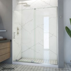 DreamLine Mirage-X 56-60 in. W x 72 in. H Frameless Sliding Shower Door in Brushed Nickel; Right Wall Installation